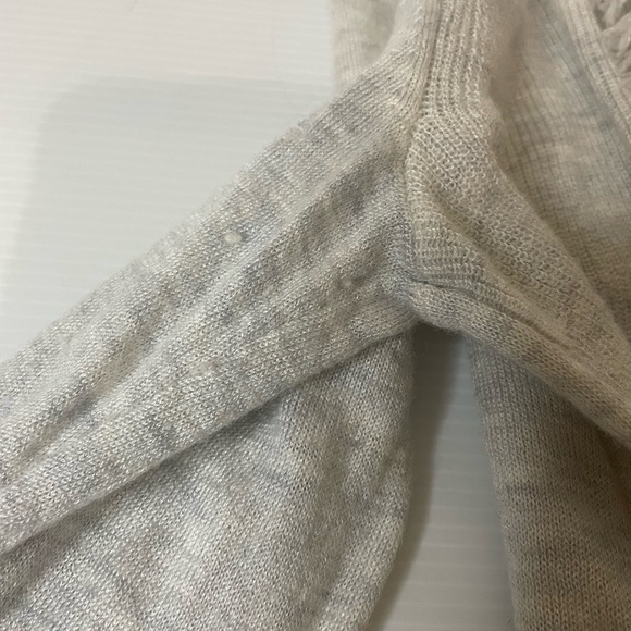 Lilly Pulitzer Bridget Fringe Cardigan Gray Wool Cashmere Blend Sz M Open Front - Picture 7 of 7